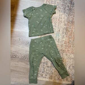 Colored Organics Green Kids Pajama Set